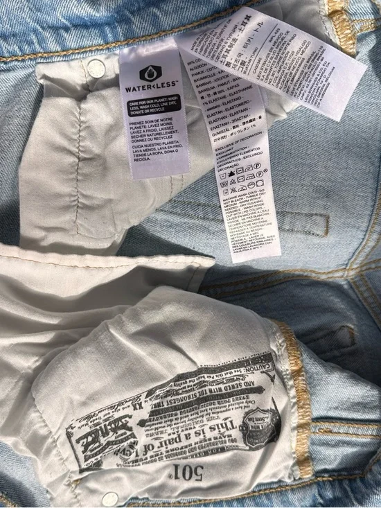 Levi’s 501 Original Jeans Light Wash Straight Leg High Rise - size W29 L26 - Picture 5 of 7